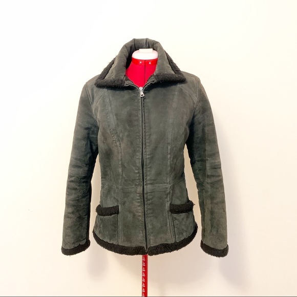 GUESS Leather and Wool Aviator Moto Jacket S - Picture 7 of 8